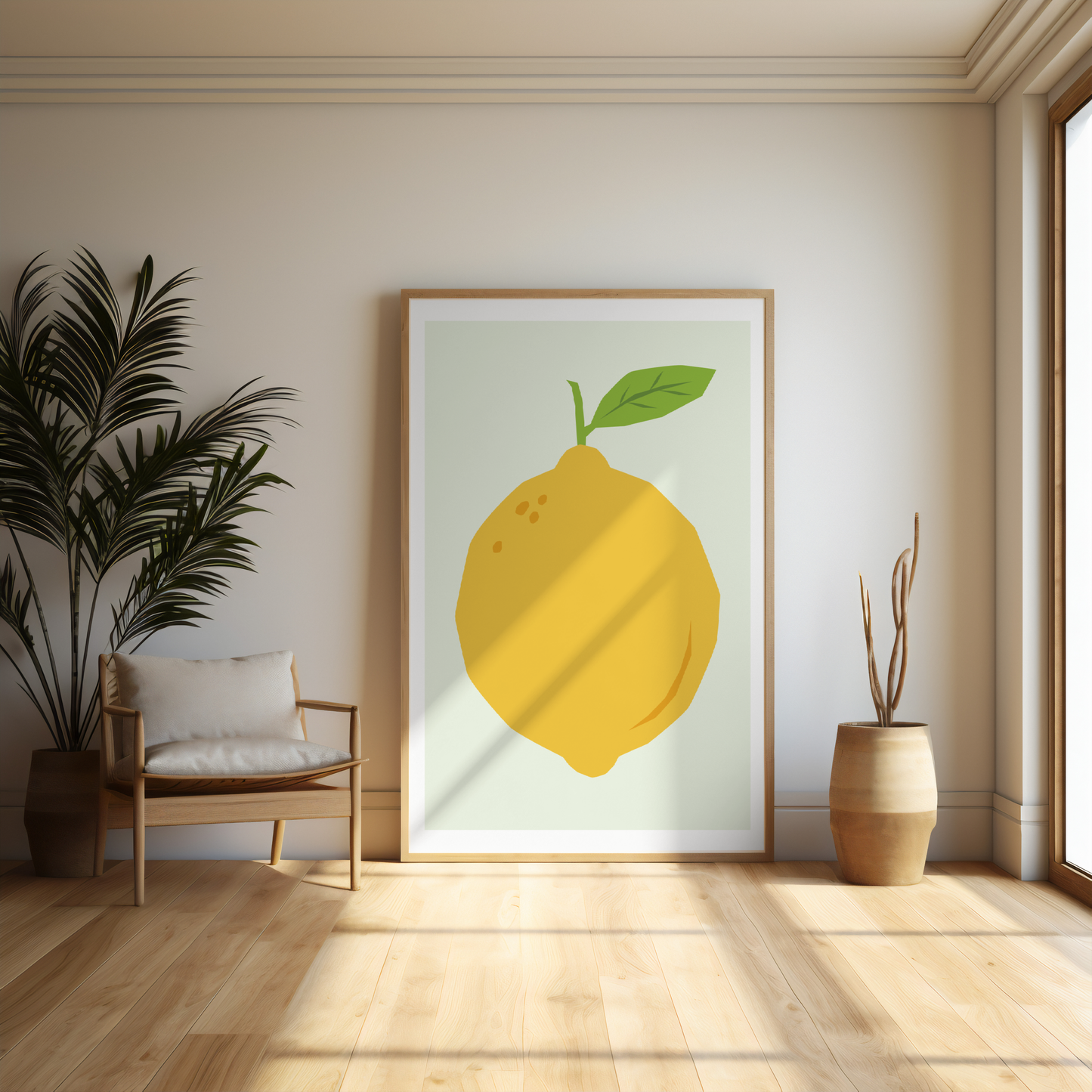 Lemon Art Print | Inspirational Wall Decor | Minimal Neutral Gallery | Dorm Room Decor