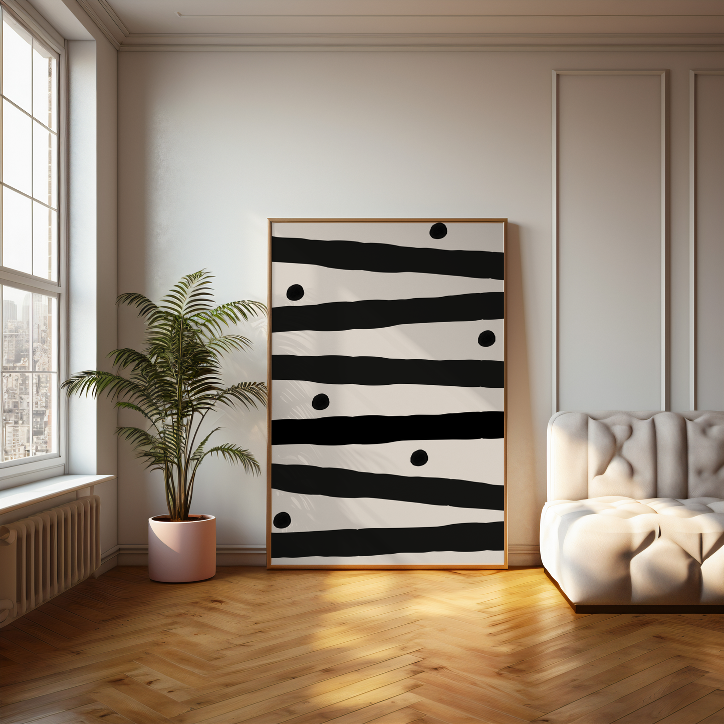 Modern Abstract Art Poster | College Dorm Decor | Minimal Neutral Gallery