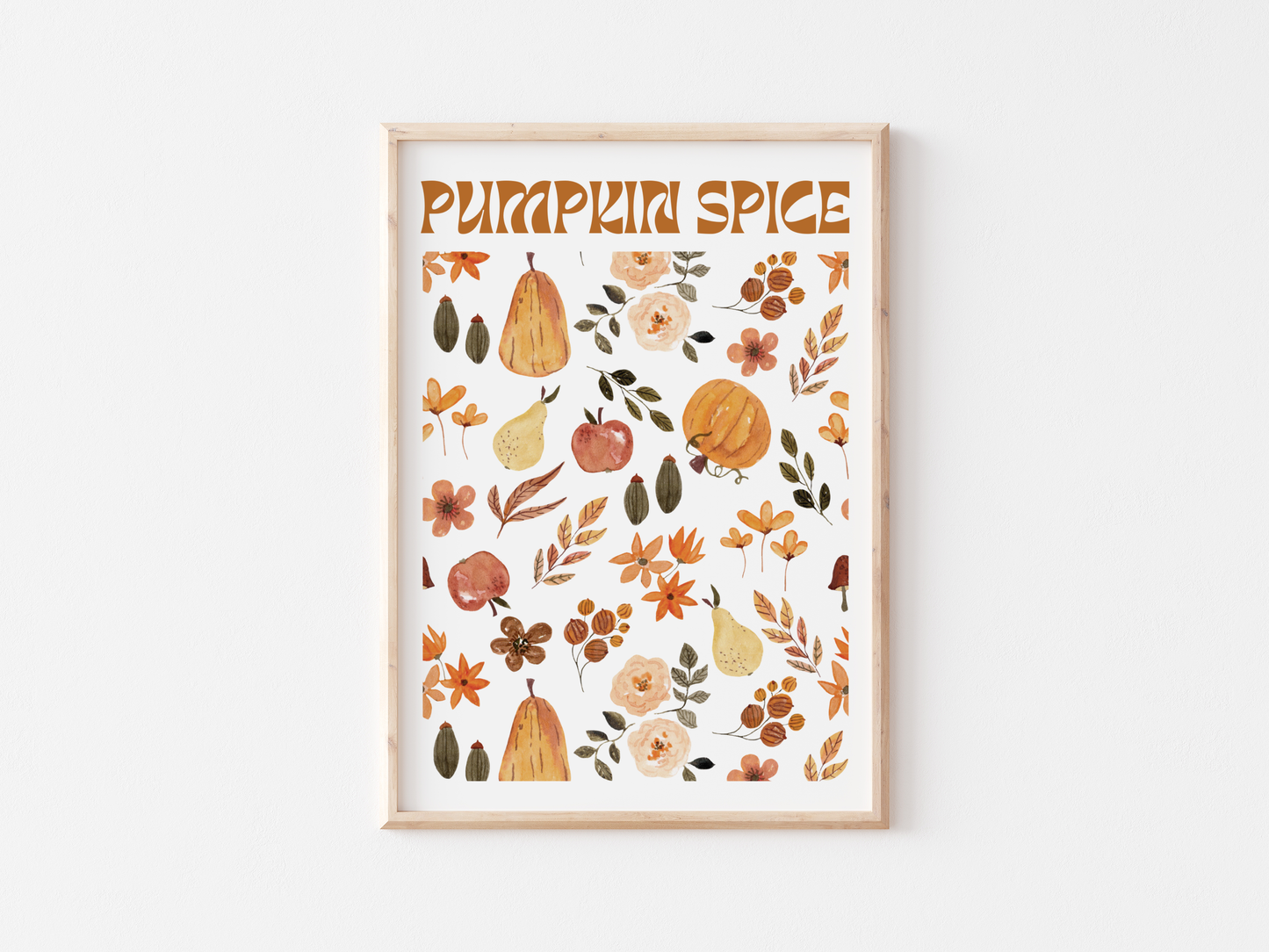 Set of 2 Fall Pumpkin Spice Posters