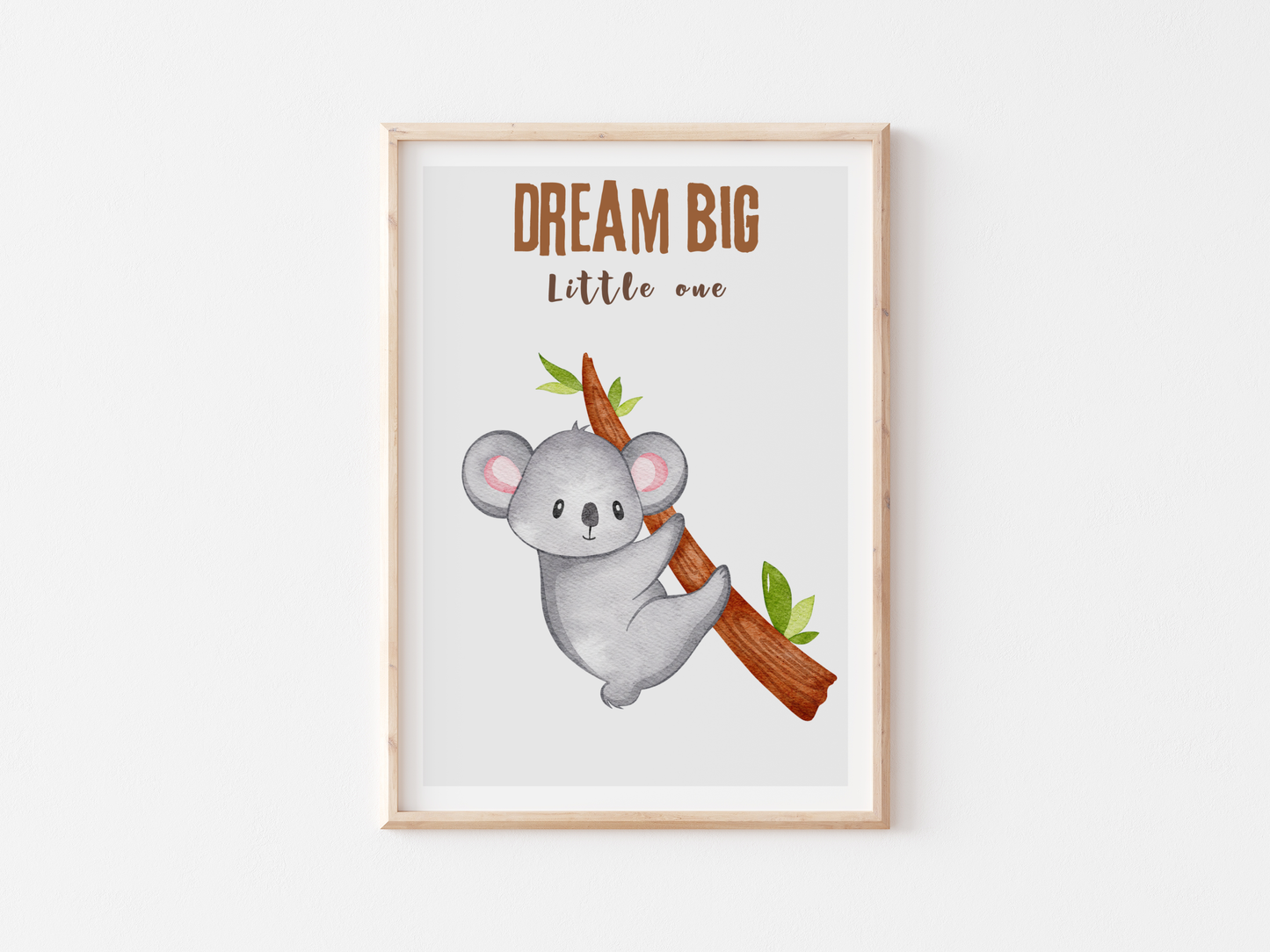 Dream Big Little One Safari Poster | Baby Room Decor