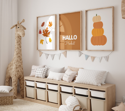 Set of 3 Hello Autumn Posters