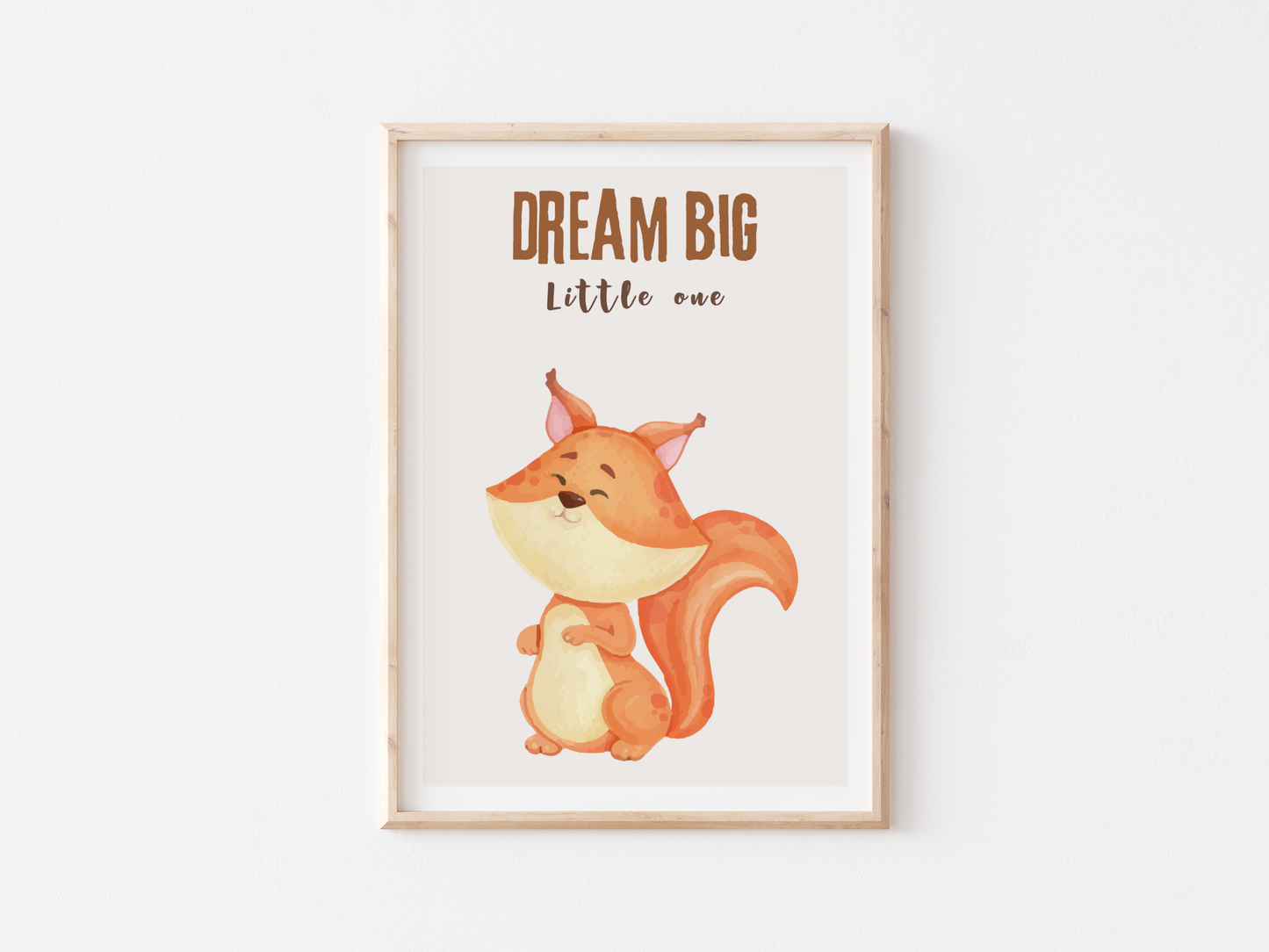 Dream Big Little One Safari Poster | Baby Room Decor