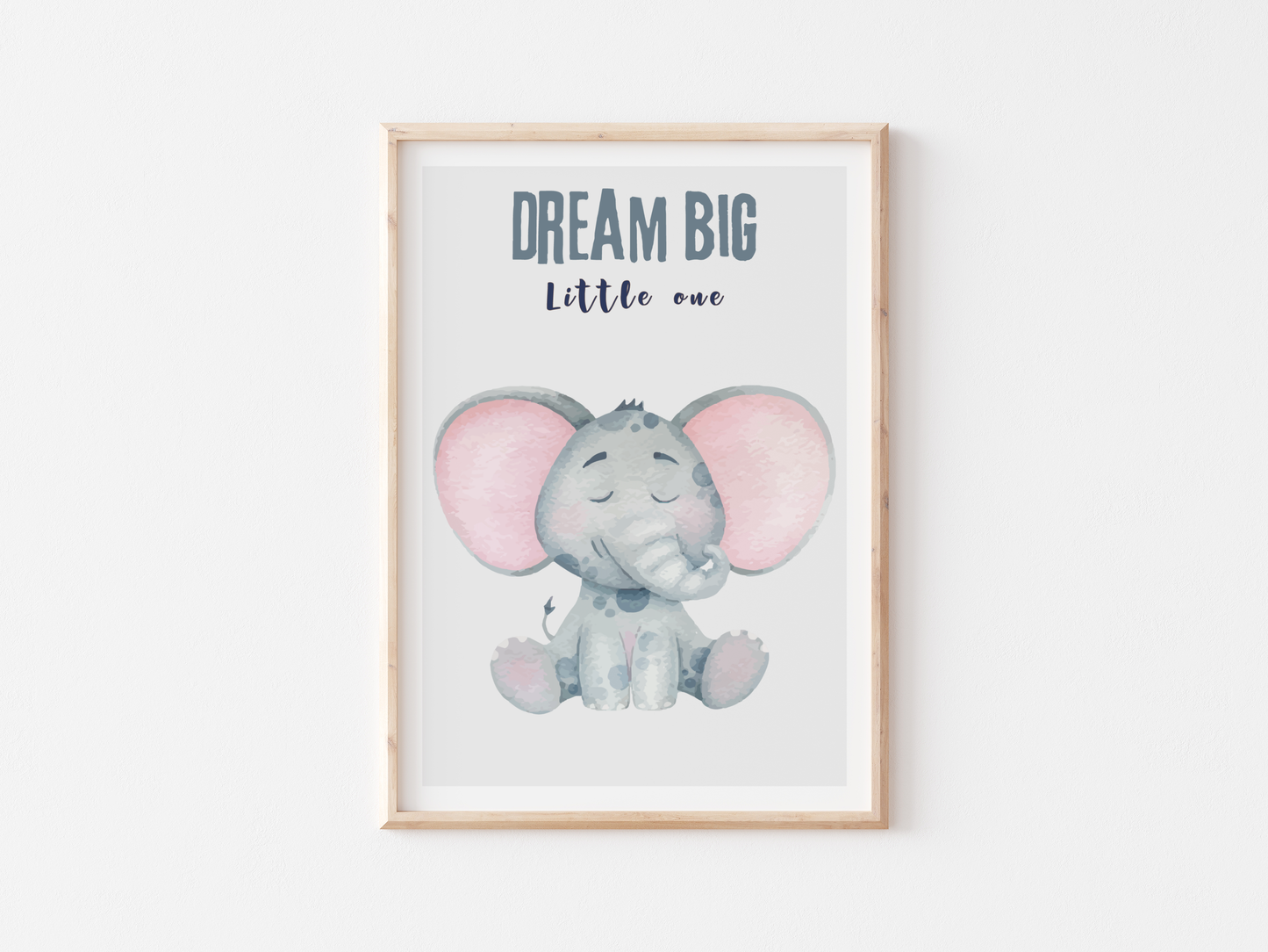 Dream Big Little One Safari Poster | Baby Room Decor