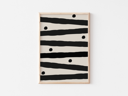 Modern Abstract Art Poster | College Dorm Decor | Minimal Neutral Gallery