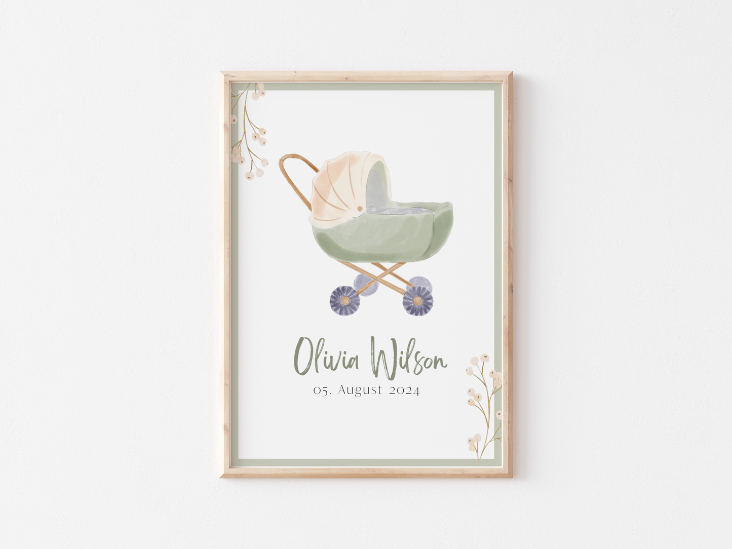 Personalized baby name poster | Birth announcement | Welcome poster and card for baby | Baby name poster