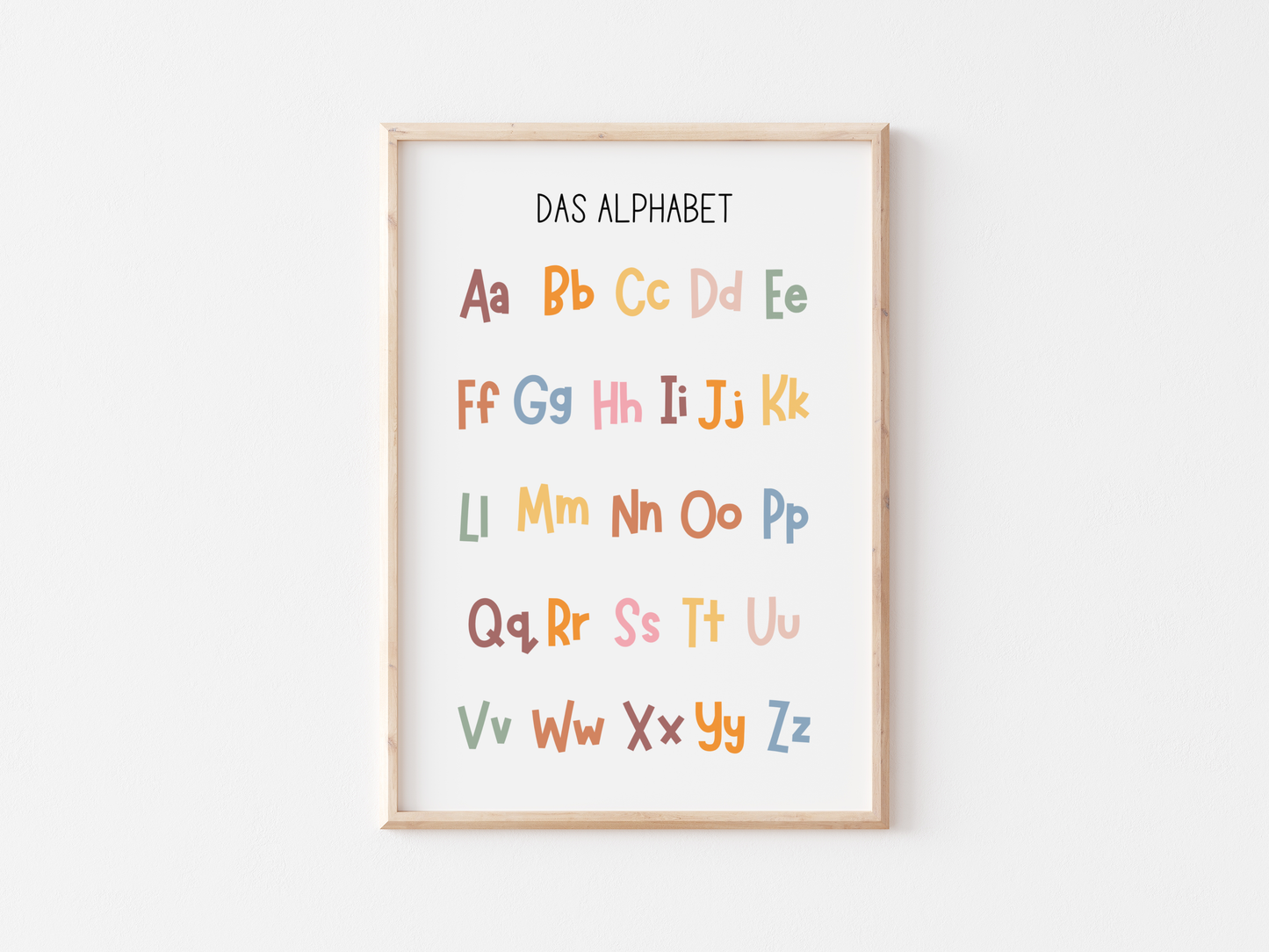 ABC und Zahlenposter Kinderzimmer | Alphabet Poster | Buchstaben | Zahlen von 1 bis 9 | Lernposter im Montessori