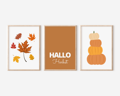 Set of 3 Hello Autumn Posters