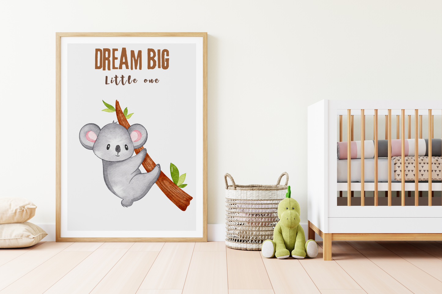 Dream Big Little One Safari Poster | Baby Room Decor