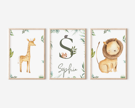 Set of 3 Boho Safari Posters