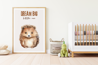 Dream Big Little One Safari Poster | Baby Room Decor