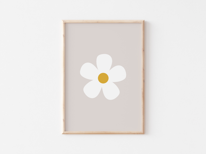 Minimalist Daisy Baby Name Poster