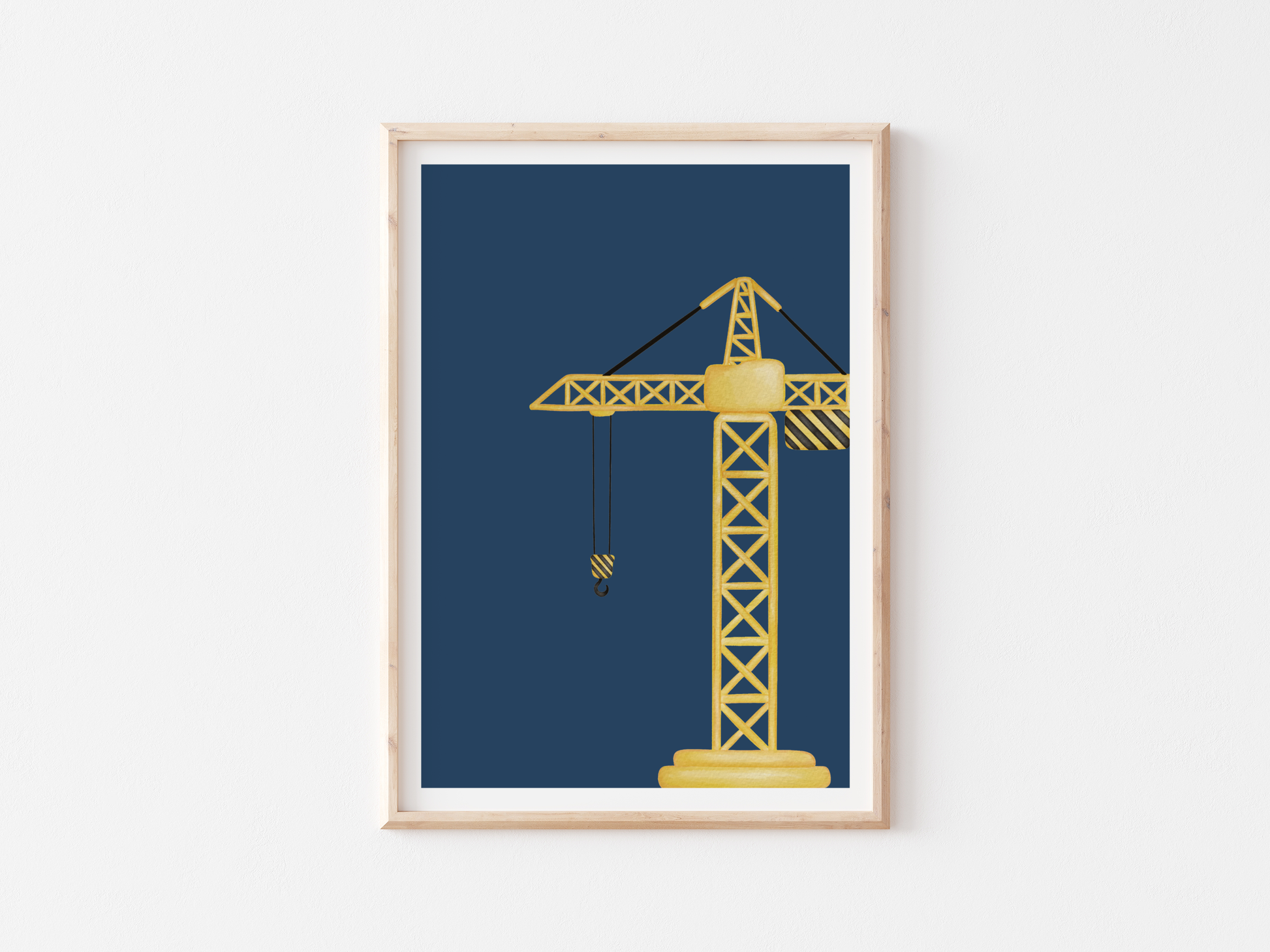 Tractor and Digger Poster | Boy's room Decor | Nursery Wall art | Customised Name jungle kinderzimmer decor