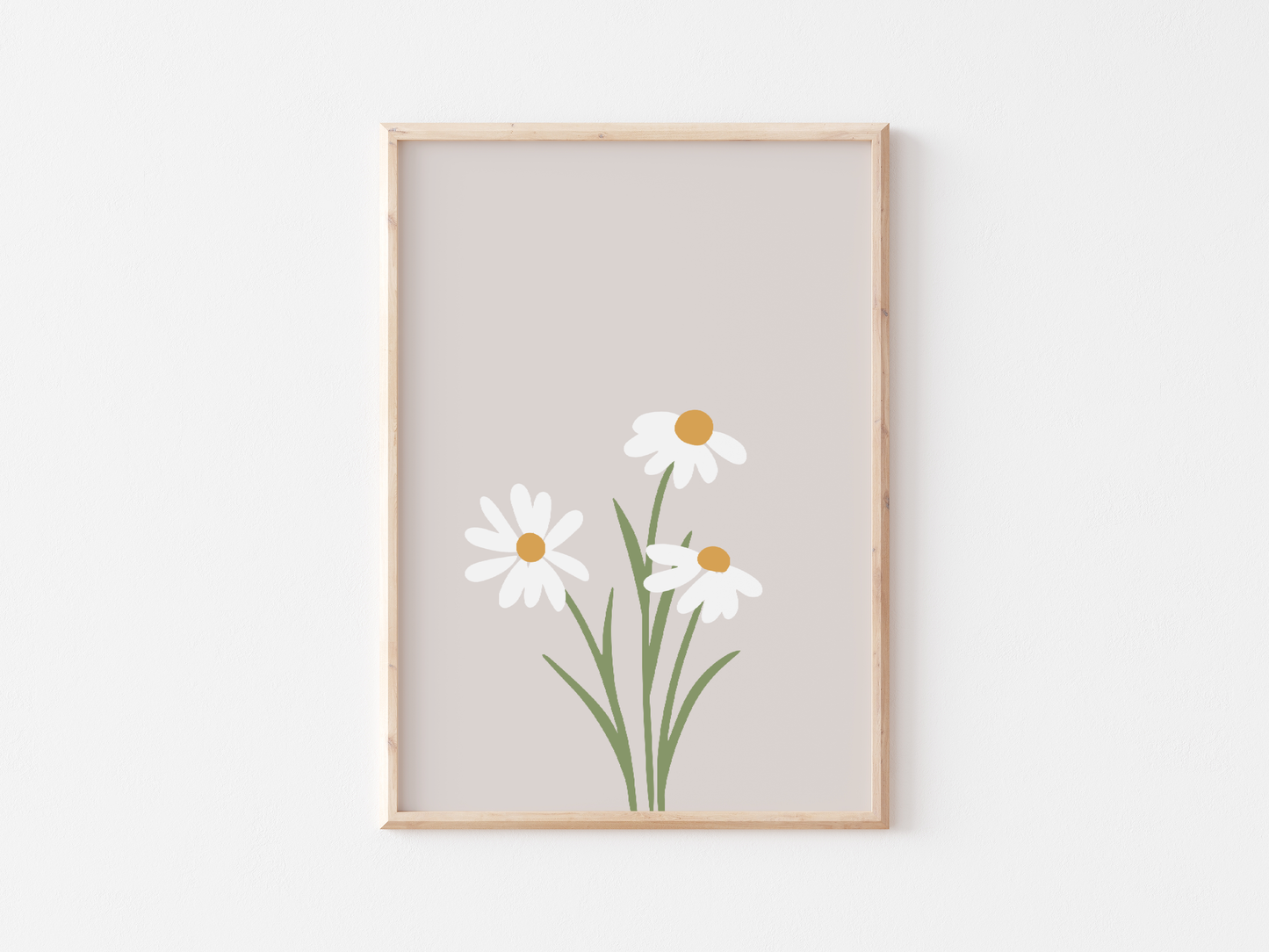 Minimalist Daisy Baby Name Poster