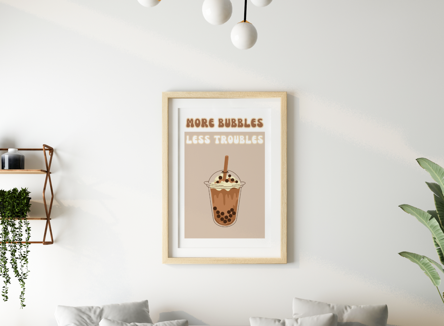 More Bubbles Less Troubles Poster | Home Decor