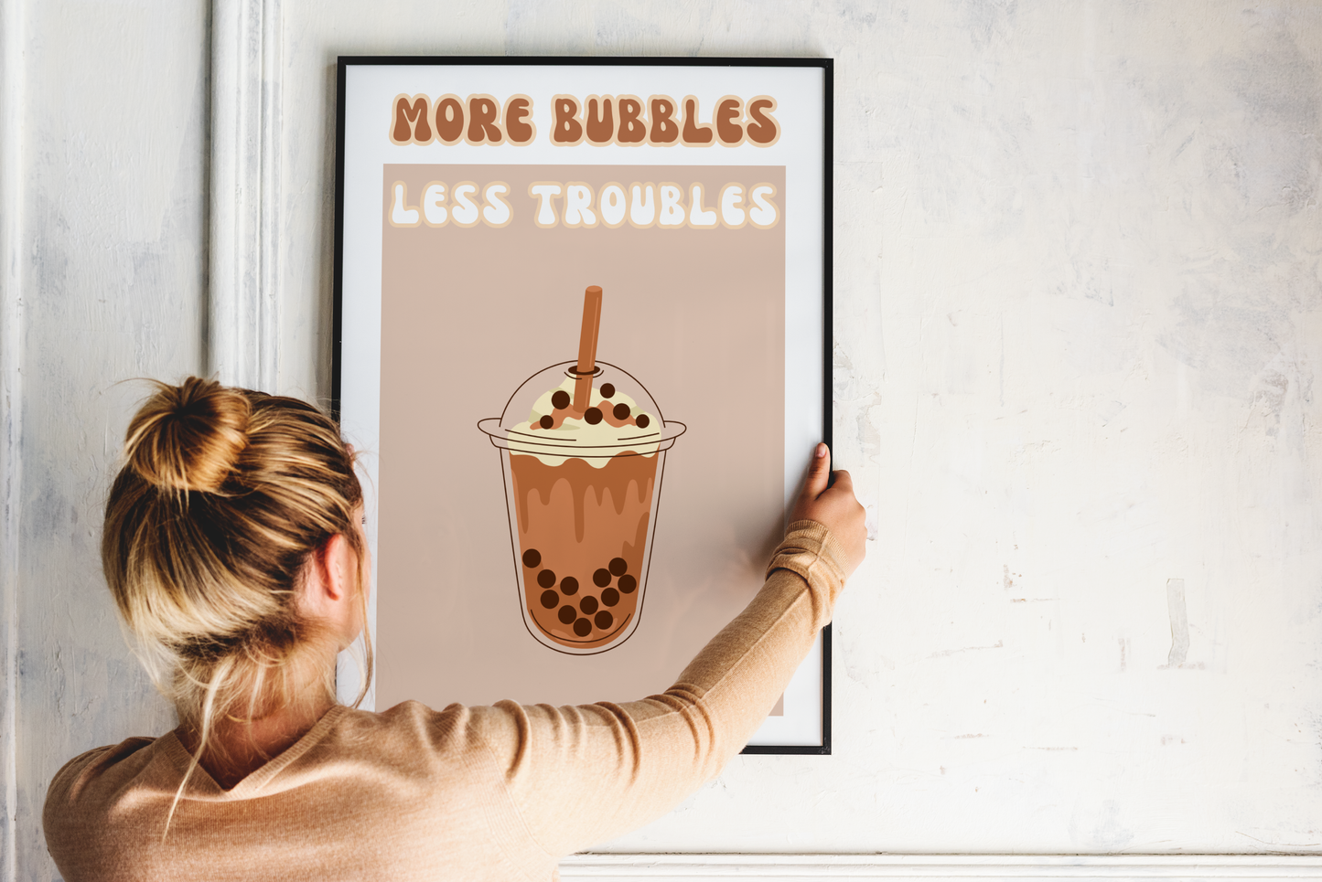 More Bubbles Less Troubles Poster | Home Decor