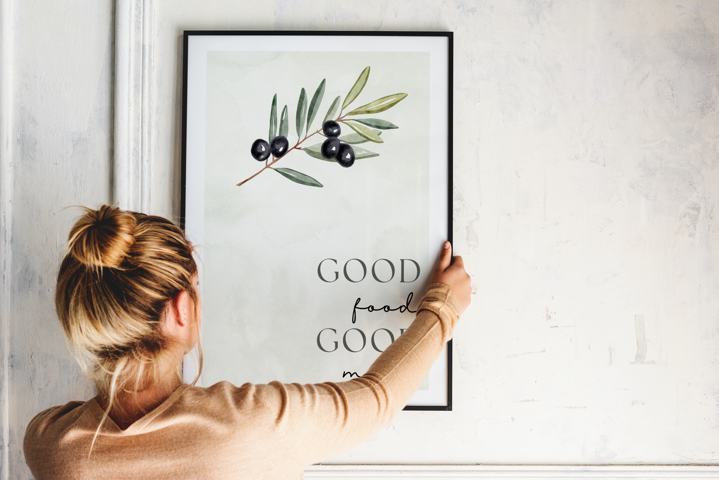 Good Food Good Life Poster | Kitchen Decor