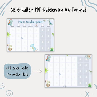 Wochenplan für Kinder zum Ausdrucken