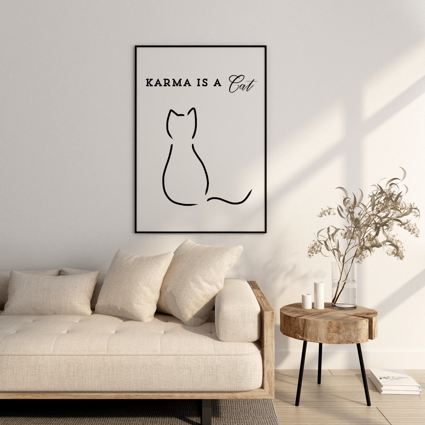 Karma is a Cat Poster | Funny Posters