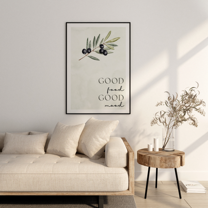 Good Food Good Life Poster | Kitchen Decor