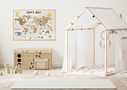 World Map for Children's Room