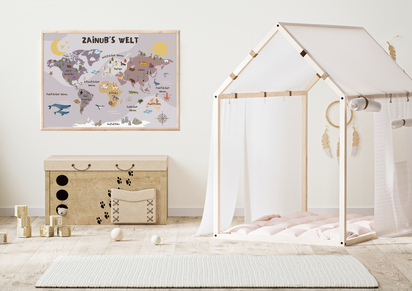 World Map for Children's Room