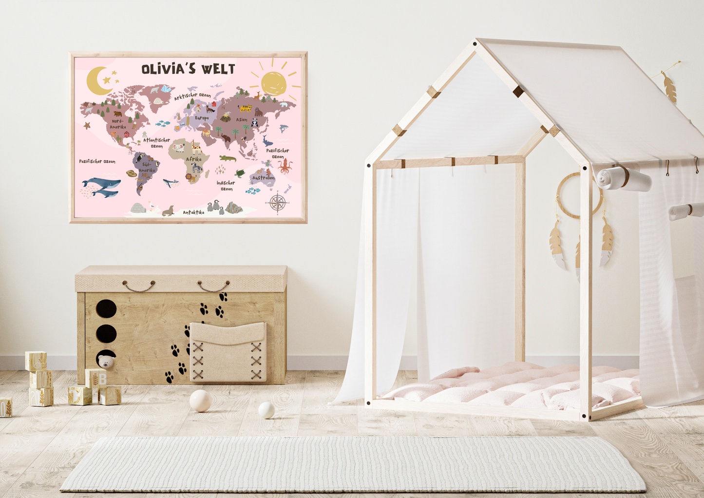 World Map for Children's Room