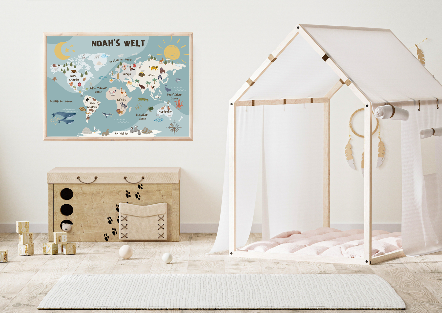 World Map for Children's Room