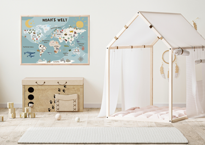 World Map for Children's Room