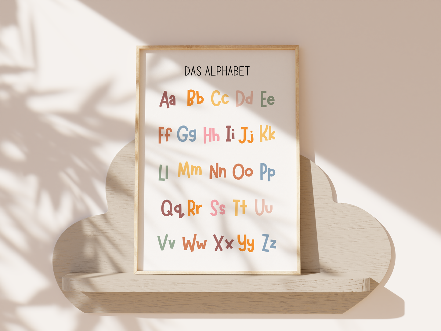 ABC und Zahlenposter Kinderzimmer | Alphabet Poster | Buchstaben | Zahlen von 1 bis 9 | Lernposter im Montessori