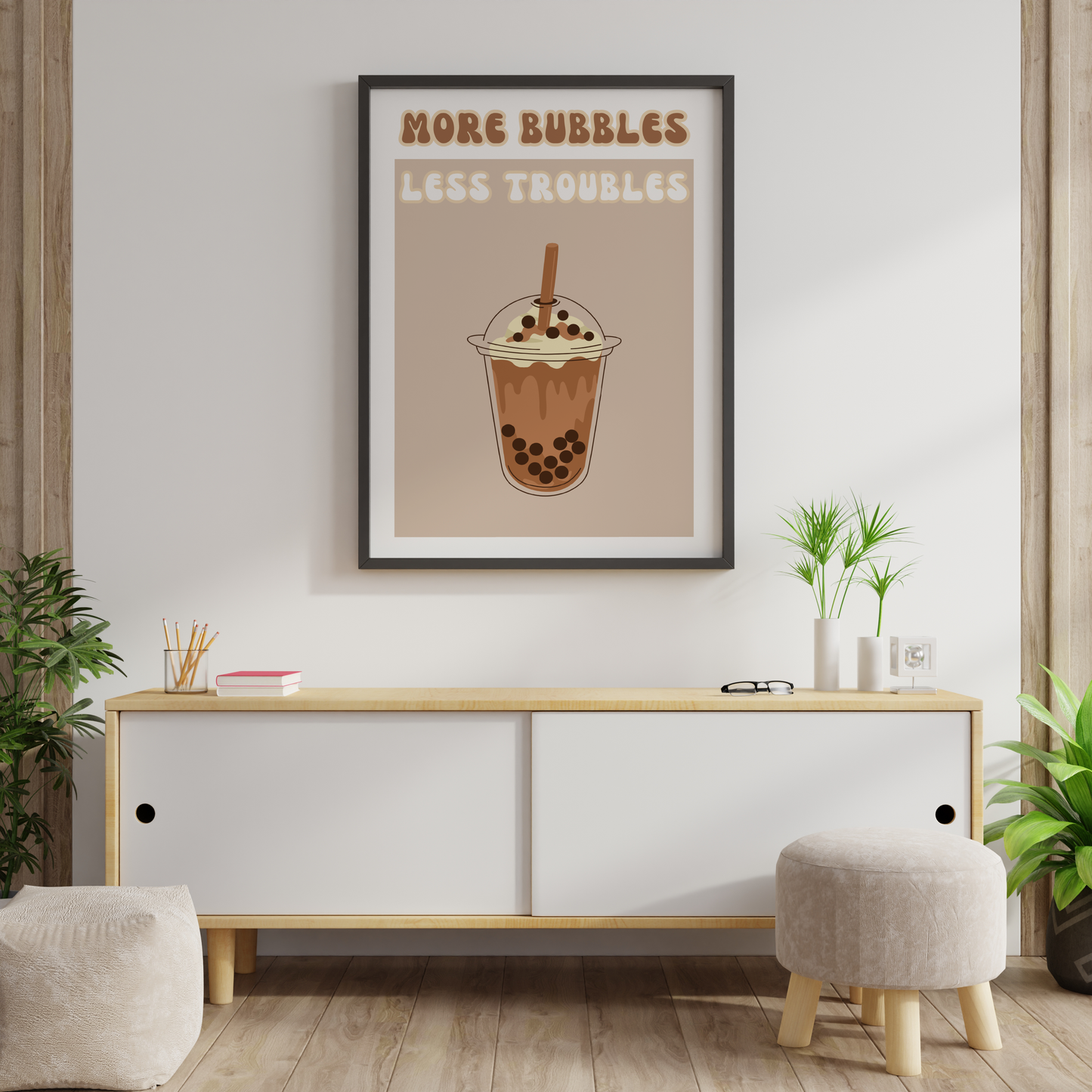 More Bubbles Less Troubles Poster | Home Decor